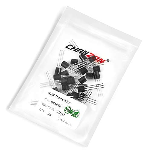 Image of Chanzon 50pcs BC547B BC557B (25pcs NPN BC547B + 25pcs PNP BC557B) TO-92 Bipolar Junction Transistor Assortment - BJT PNP + NPN