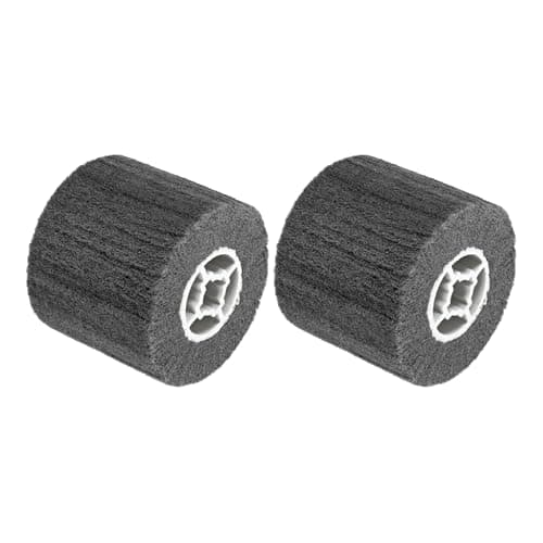 Image of sourcing map 2pcs 120x100x19mm 600 Grit Non-Woven Polishing Burnishing Wheel Nylon Wire Drawing Abrasive Flap Wheel for Surface Treatment Stainless Steel Copper Aluminum Gray