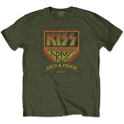 Image of Kiss Loud & Proud Official Tee T-Shirt Mens Unisex (XX-Large) Green