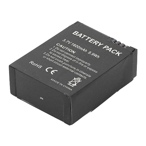 Image of Action Camera Replacement Battery for GoPro Hero 3/3+, 1600mAh 3.7v 5.9Wh Compact Portable Rechargeable Lithium Ion Battery, Sports Camera Accessories