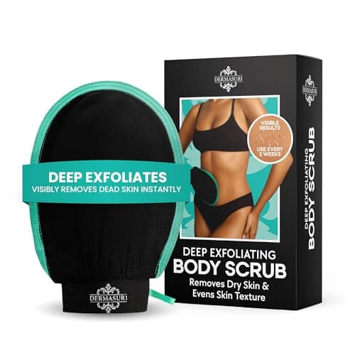 Image of Dermasuri Deep Exfoliating Glove - Polishing Body Scrub Gloves & Tan Remover - Korean Exfoliating Mitt & Skin Cleaner - Stocking Stuffer Gifts for Women & Men - Keratosis Pilaris Exfoliator - 1 Pack