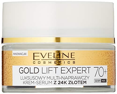 Image of Eveline Cosmetics Gold Lift Expert Strong Anti-Wrinkle Firming Cream Day & Night 70 + mit 24Karat gold 50 ml