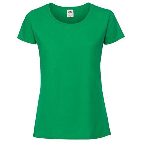 Image of Fruit of the Loom Womens/Ladies Ringspun Premium T-Shirt (M) (Bright Green)