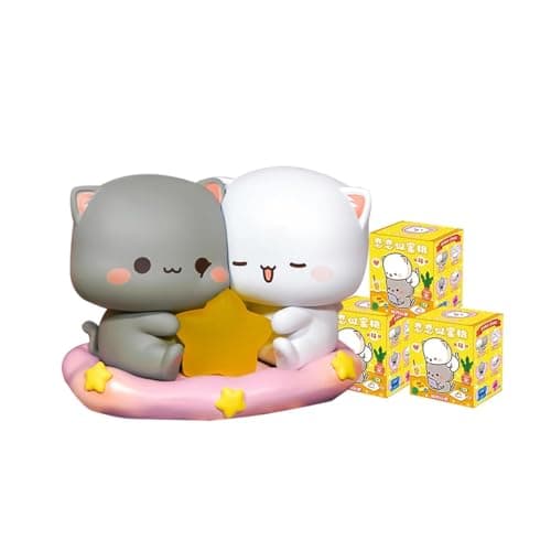 Image of Mitao Cat Series 4 Series Blind Box Action Figures Mystery Box Cute Random Toys Birthday Gift Christmas Collectible Toy for Desktop Ornaments, 3PCS