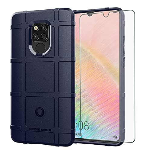 Image of Asuwish Phone Case for Huawei Mate 20 X 5G with Tempered Glass Screen Protector Cover and Slim Thin Hard Mobile Film Cell Accessories Protective Hawaii Mate20X 4G Mate20 20X G5 7.2 inch Women Men Blue