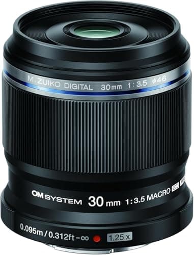 Image of OM SYSTEM M.Zuiko Digital ED 30mm F3.5 Macro Lens for Micro Four Thirds – High-Resolution Close-Up Photography, Lightweight, Fast Autofocus for Olympus OM-D, PEN models, Panasonic G-series), black