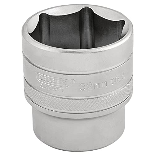 Image of Draper Expert 1/2" 32mm Square Drive Socket | 6 Point Hex Socket | Chrome Vanadium Steel Wrench Accessory | 16622