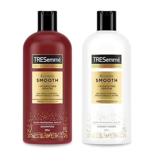 Image of 1xTRESemmé Keratin Smooth Shampoo 680 ml & 1x TRESemmé Keratin Smooth Conditioner for 72h frizz control, smoothness & shine 680 ml 2 piece