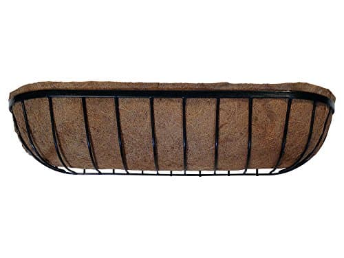 Image of Garden Pride Trough Planter/Manger Planter - Made of plastic coated solid steel, pre-lined with coco liner. Wall mounted planter (36 inches long (91cm))