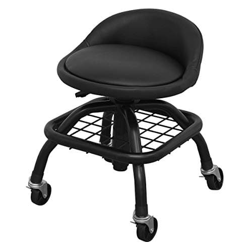 Image of Sealey Creeper Stool Pneumatic with Adjustable Height Swivel Seat & Back Rest - SCR02B