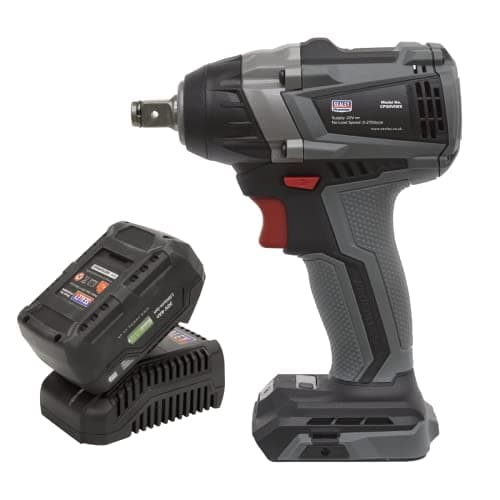 Image of Sealey 20V SV20 Series 4Ah 1/2" Sq Drive Brushless Impact Wrench Kit 300Nm - CP20VIWXKIT1