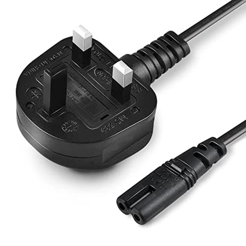 Image of 2M Figure 8 Power Lead for Ps5 Ps4 Ps3 Power Cable Xbox One S Xbox One X Power Supply UK 2 Pin Power Cord IEC 60227C7 to BS1363
