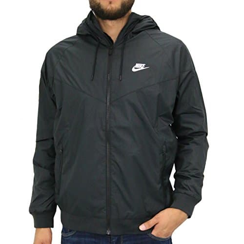 Image of Nike Men's NSW Windrunner Jacket - Black/Black/Black/White, Medium
