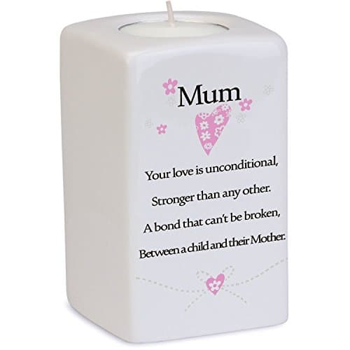 Image of Arora Said with Sentiment Square Tealight Holder - Mum