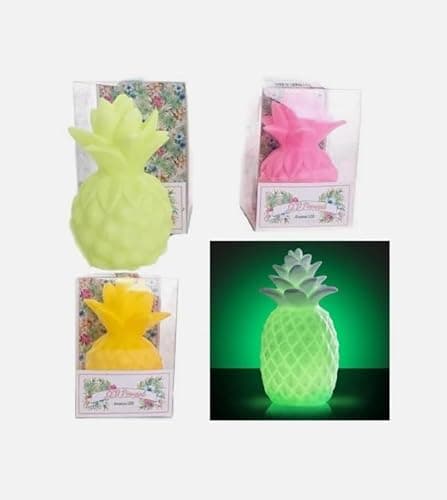 Image of BARGAINS-GALORE LED Colour Changing Pineapple - Night Light, Fruit, Desk Lamp, Mood | Light & Colour Changing Plastic Pineapple | Fun Gift Present Idea for Birthdays Christmas Anniversary Mothers Day