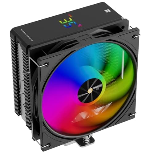 Image of Thermalright Assassin X 120R Digital ARGB Black CPU Air Cooler, 2000RPM Speed,4 Heatpipes, 12cm Quiet PWM Fan CPU Cooler, Digital Screen Top Cover,for AM4/AM5,Intel LGA1700/1851/1150/1151/1200, PC Coo