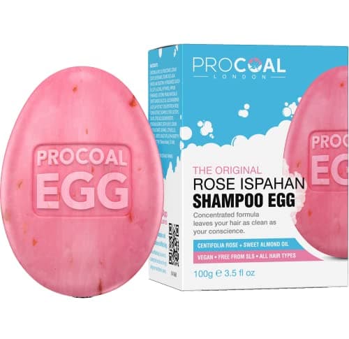 Image of NEW Vegan Rose Ispahan Shampoo Bar 100g by Procoal - SLS Free Solid Shampoo Bar, Rose Extract, Amino Acid Rich Aloe Vera, Hydrating Glycerine, Cruelty-Free