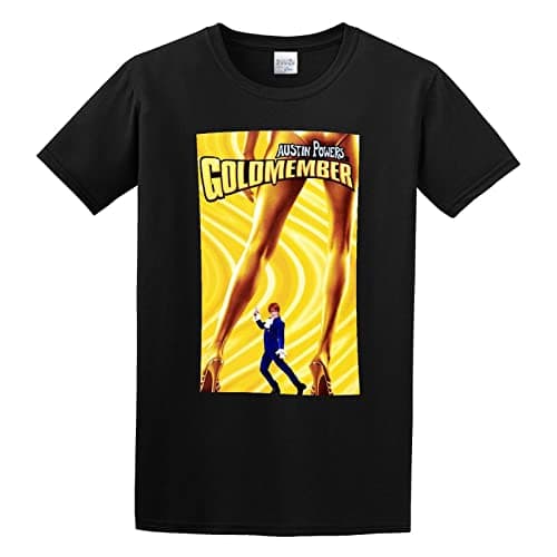 Image of Austin Powers The Spy Who Shagged Me Poster Mens T-Shirt Black Graphic Unisex Tee Shirt XXL
