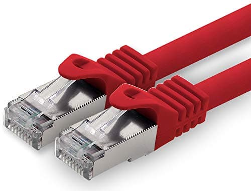 Image of 1aTTack.de 2.0 m - red - 1 piece CAT.7 network cable patch cable SFTP PIMF LSZH Gigabit Lan cable 10Gb s cat7 raw cable with RJ45 connector Cat6a compatible with CAT5 CAT6 cat7 cat8