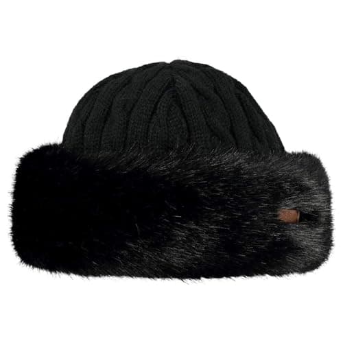 Image of Barts Cable Knit Faux Fur Beanie Winter (One Size - Black)
