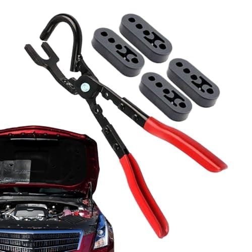 Image of Removal of exhaust bracket, exhaust pliers, exhaust bracket rubber holder division removal tool, wrench kit for car, automotive maintenance with 4 holes rubber