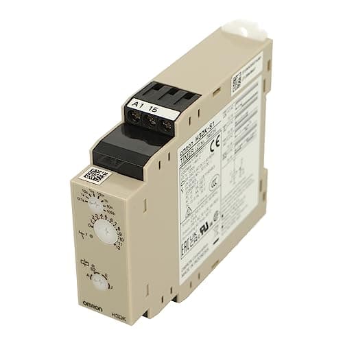 Image of H3DK-S1 24-230AC/DC | 668605 | OMRON TIMER, 24-240VAC/DC, DIN-RAIL MOUNTING, MULTI RANGE, 0.1S-1200H, 4 MODES, 1 OUTPUT RELAY