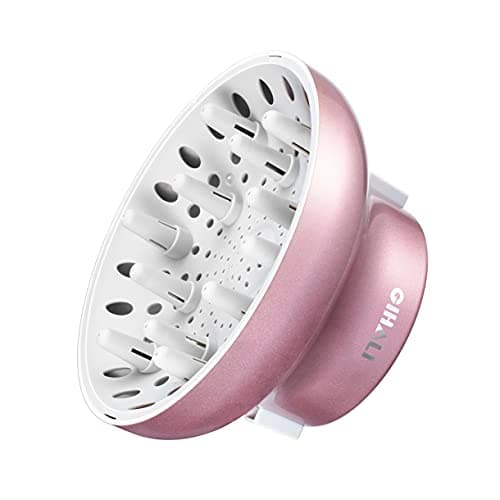Image of GIHALI Universal Hair Diffuser "Newly Upgraded Strong Holding" Adaptable for Hair Dryers with D-4.4cm to 6.6cm for Curly or Wavy Hair (Rose Gold)