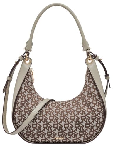 Image of DKNY Women's Abby HOBO Crossbody Handbag, Chino/Toffee, Chino/Toffee, Medium