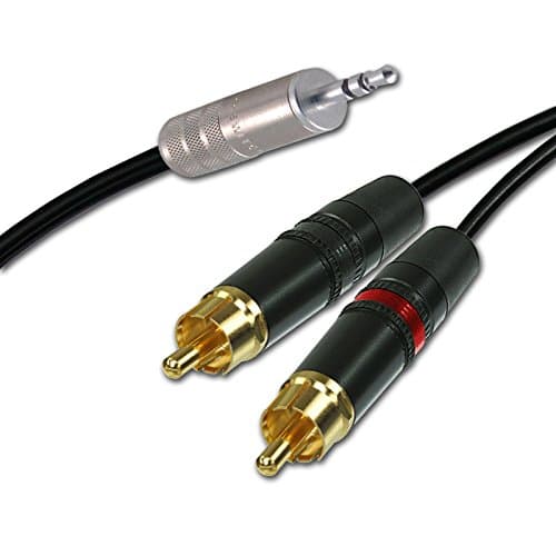 Image of Switchcraft Mini Jack to 2 x Rean RCAs/Phonos, Sommer ONYX 2025 Black Cable (1m, Black)