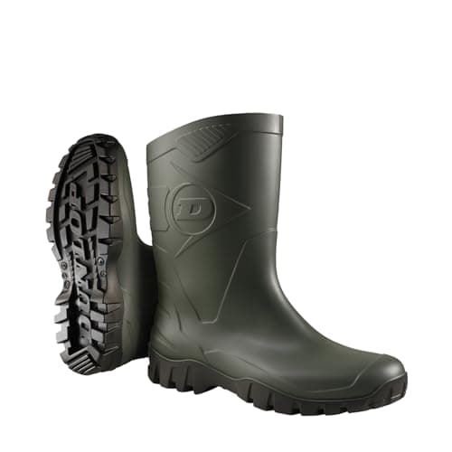 Image of Dunlop Mens 21858-35225 Green Dee Calf Unisex Wellington Boot Green 8 UK 42 EU