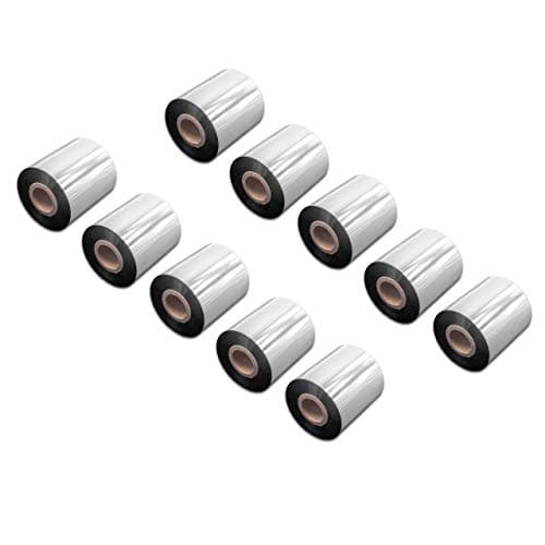 Image of vhbw 10x Thermal Ribbon Compatible with Datamax Honeywell I-4606e Label Printer, 70 mm x 300 m, Wax Resin, Black