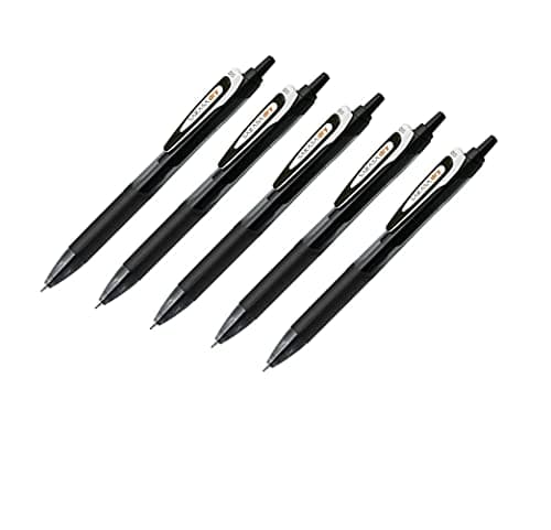 Image of Zebra Sarasa Dry Gel Ink Pen Black (JJ31-BK), 0.5mm Fine, 5 pens per Pack (Japan Import)