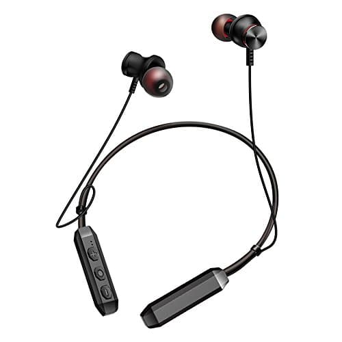 Image of Yowablo Headphones Headset Earphones Bluetooth Bluetooth Headphones Wireless Sports Headphones Neck Band Headset with Microphone Black