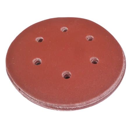 Image of 150mm Sanding Disc 80 Grit 6 Dust Holes Pack of 10