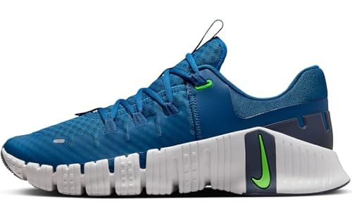 Image of Nike Men's Free Metcon 5 Trainers, Court Blue Green Strike Thunder Blue, 9.5 UK
