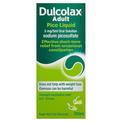 Image of Dulcolax Adult Pico Liquid - Constipation Relief Laxative 5mg/5ml Sodium Picosulfate Liquid Oral Solution - 100ml