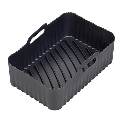 Image of Tala Rectangular Silicone Air Fryer Liner 13.5 x 21 x 8cm, Reusable & Flexible Mould, Handles for Easy Removal, Dishwasher Safe, Oven Safe up to 230°C (446°F)