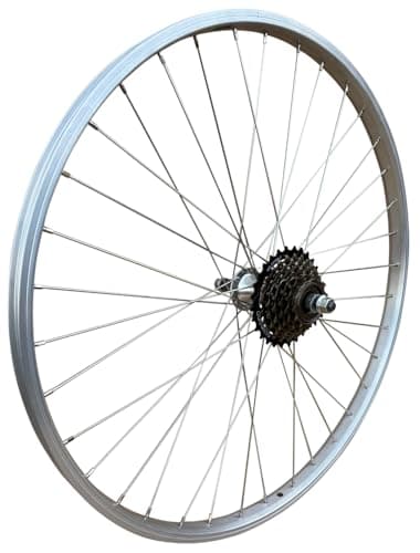 Image of Baldys 7 Speed 700c Silver Alloy Rear Hybrid/Trekking Bike Sealed Bearing Wheel