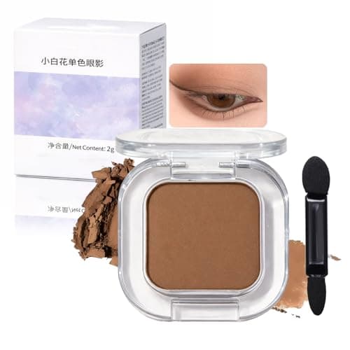 Image of Single Eyeshadow Palette with Matte Finish for Multi-Use Contouring, Under-Eye Highlighting & Seamless Blending - Creamy, High- Pressed Powder, Waterproof, Long-Lasting (Toffee Brown)