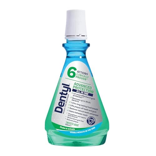Image of Dentyl Advanced Protection Mouthwash, High Fluoride, Repairs and Protects Tooth Enamel, Alcohol Free, Smooth Mint, 500ml