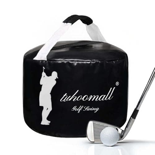 Image of Golf Hitting Bag Waterproof Durable Impact Power Swing Training Aids Smash Bag(Black)
