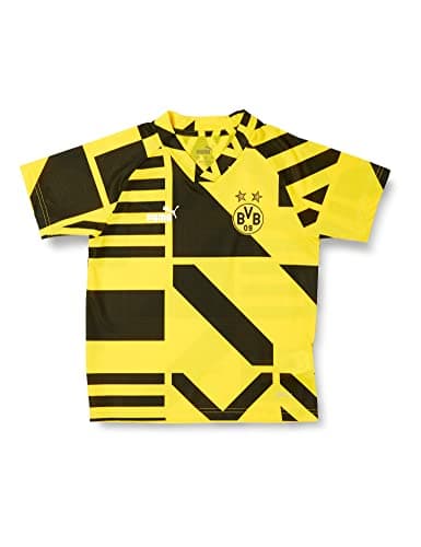 Image of PUMA Borussia Dortmund Pre-Match Junior Short Sleeve Jersey 2022/2023 7-8 years Black