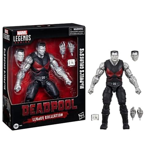 Image of Marvel Legends Series Marvel’s Colossus, Deadpool Legacy Collection Deluxe Collectible 6 Inch Action Figure, Silver/Gray