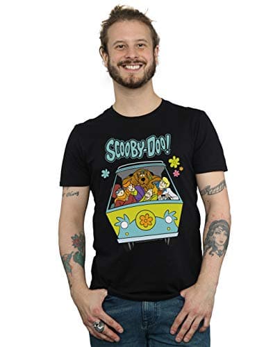 Image of Absolute Cult Scooby Doo Men's Mystery Machine Group T-Shirt Black XX-Large