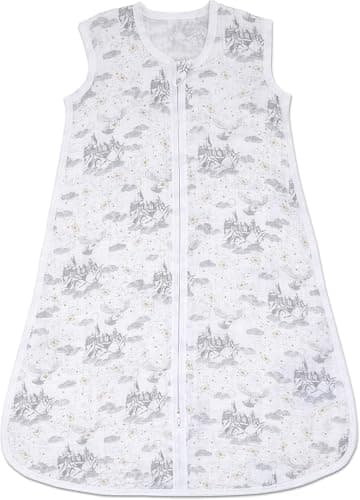 Image of aden + anais Baby Sleeping Bag, 100% Cotton Muslin, Wearable Swaddle Blanket for Girls & Boys, Newborn Sleep Sack, Breathable & Lightweight, TOG Rating 1.0, 6-18 Months, Harry Potter™ iconic