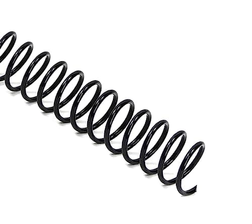 Image of RAYSON Spiral Binding Coil, 50 Sheets, 34 Rings, 9.5mm, 3:1 Pitch, A4, Black, Box of 100
