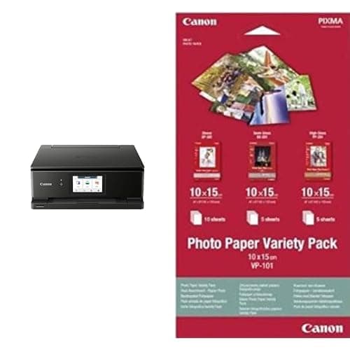 Image of Canon PIXMA TS8750 Wireless Colour All-In-One Inkjet Photo Printer - A4, Print, Copy, Scan | Wi-Fi, Mobile Printing, SD Card Printing | 6-Ink Cartridges & 10 x 15 cm Photo Paper