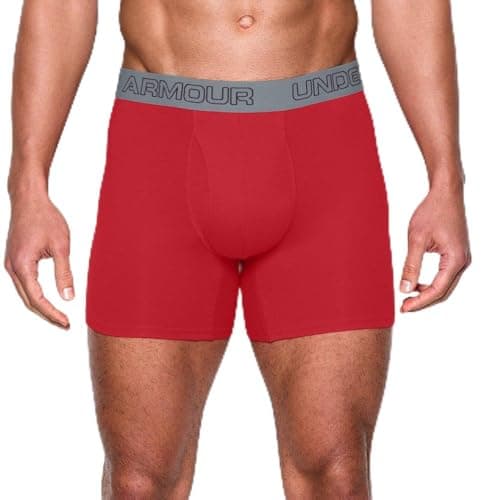 Image of Under Armour Charged Cotton Stretch 6" Boxerjock 3-Pack XL White