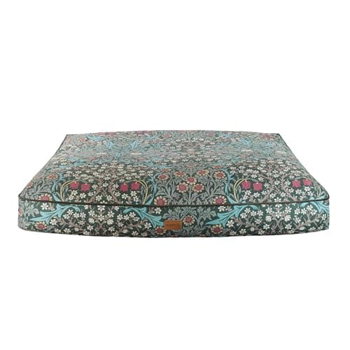 Image of Rosewood x Morris & Co. Blackthorn Mattress for Dogs, Large Dog Bed, Green, Thickly Padded, Non-Slip Base, Washable, Luxury William Morris Print