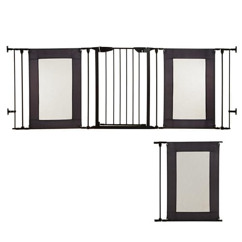 Image of Dreambaby Denver Adapta Baby Safety Gate - Fits Opening from 85.5-258cm Wide & 74cm Tall - Includes 1x 58cm extension - Suitable Barrier for Stairs, Irregular Openings, & Wide Areas - Black